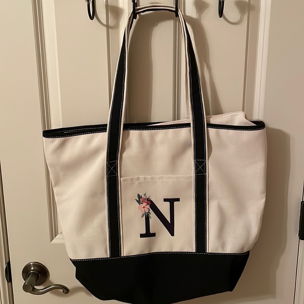 Women's N Monogrammed Tote Bag NWOT